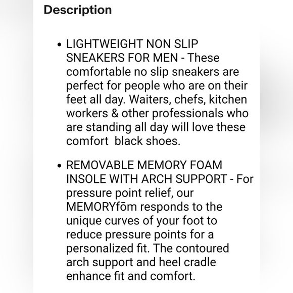 Avia Slip-Resistant Black Sneakers - Picture 10 of 14